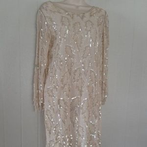 Silk Sequence Cocktail/Wedding Dress